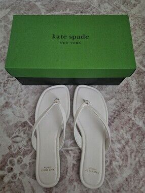 kate spade - NWT Cream Thong Sandals